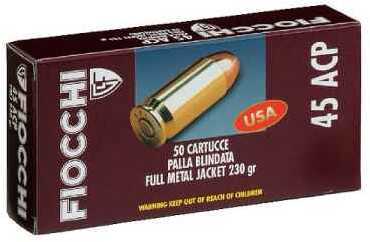 Fiocchi Ammo 45 ACP 230 Grains JHP 50 Rounds Ammunition 45T